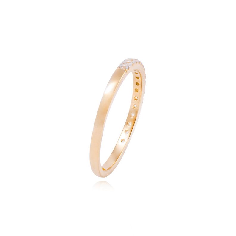 Anillo Compromiso de Oro 18Kt 12 Circonita Riel-2