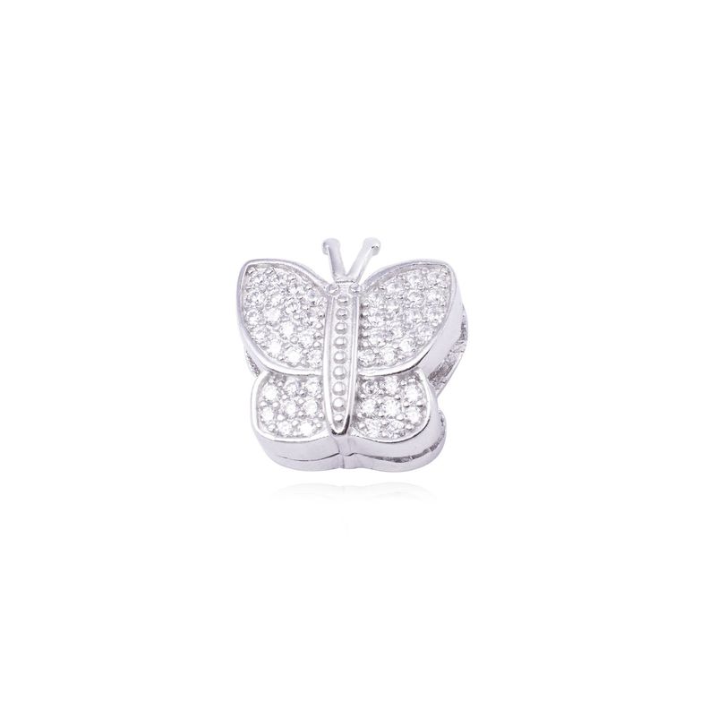 Dije de Plata broche Mariposa con Circonita-0