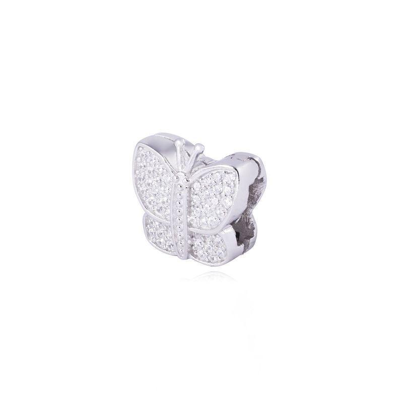 Dije de Plata broche Mariposa con Circonita-1