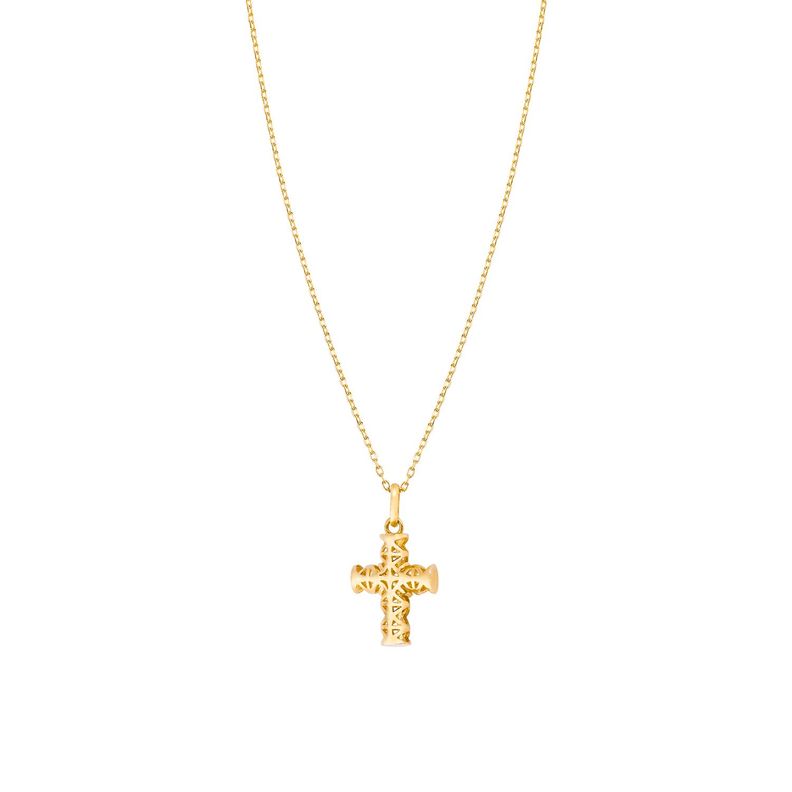 Collar de Oro 18kt Cruz Labrada-1