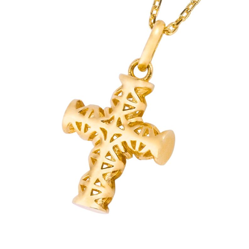 Collar de Oro 18kt Cruz Labrada-2