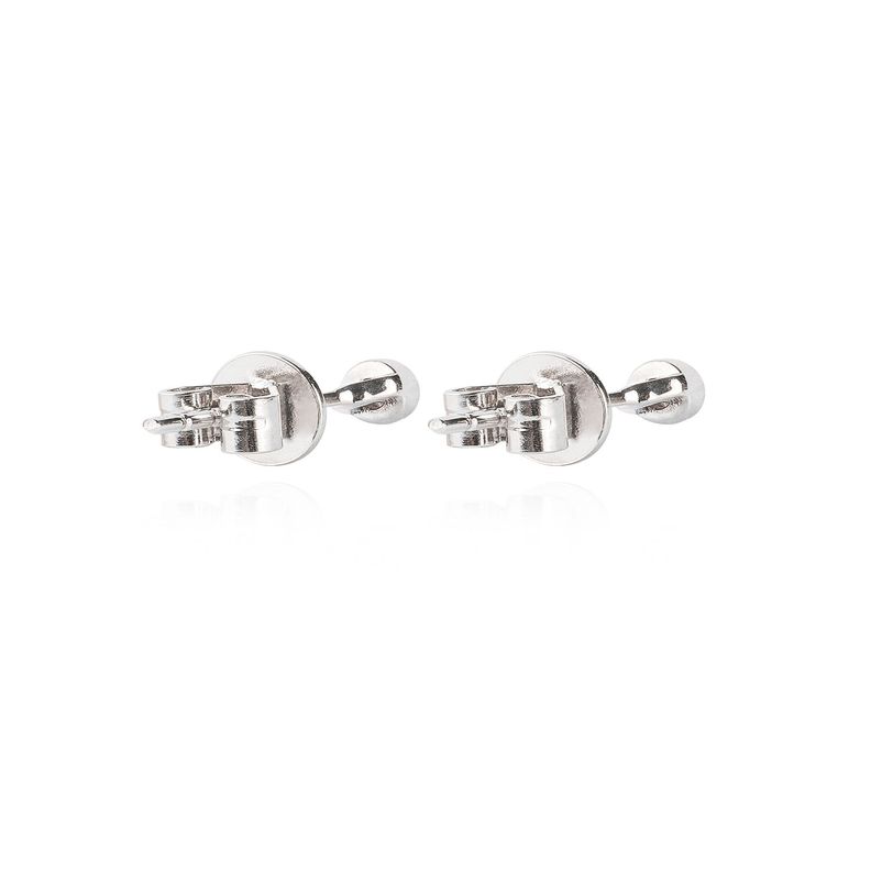 Aros Oro Blanco 18kt Diamantes Punto de Luz  4pts total SI/H-1