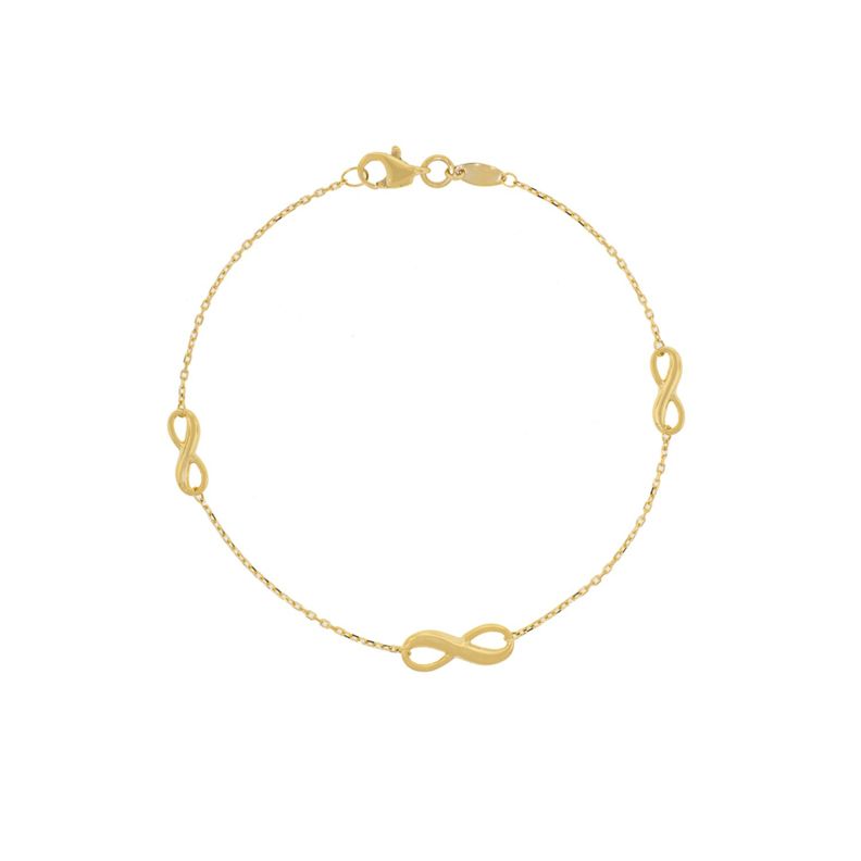 Pulsera Oro Amarillo 18kt Modelo Triple Infinito 8942-0