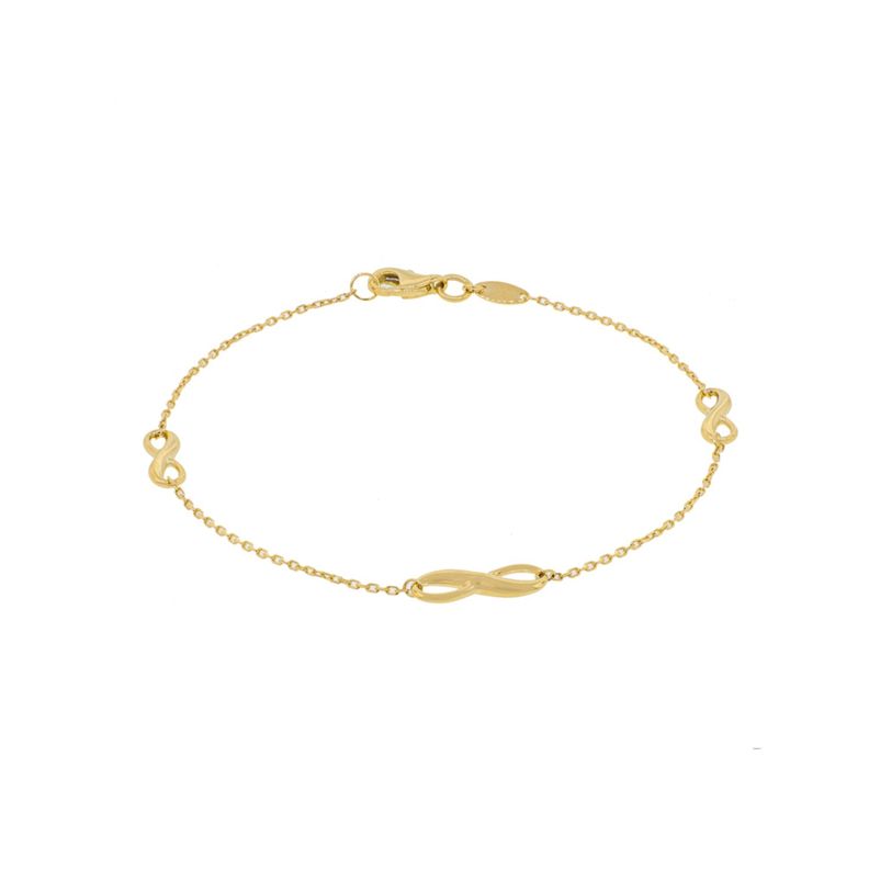 Pulsera Oro Amarillo 18kt Modelo Triple Infinito 8942-1