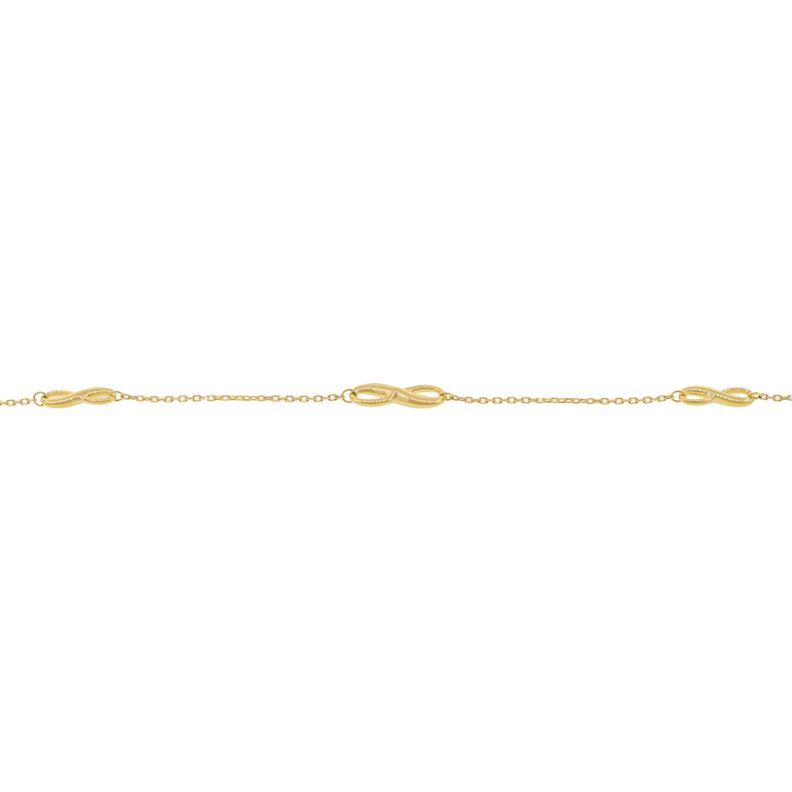 Pulsera Oro Amarillo 18kt Modelo Triple Infinito 8942-2