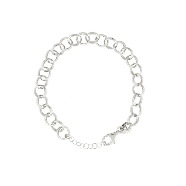Pulsera de Plata Esterlina 925 Argollas Entrelazadas-0