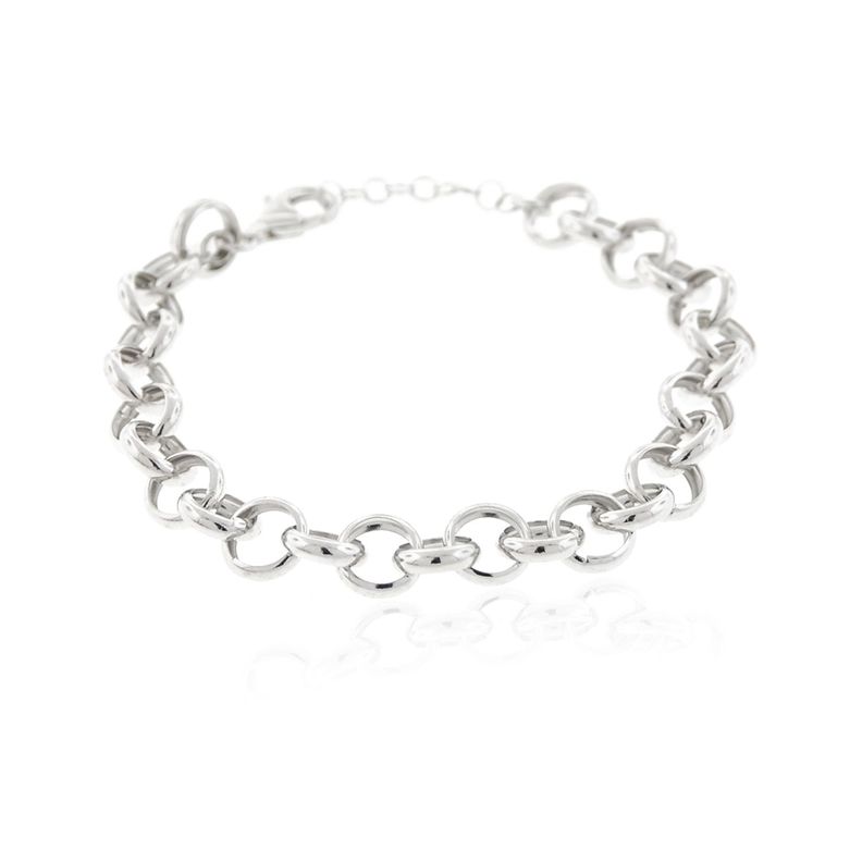 Pulsera de Plata Esterlina 925 Argollas Entrelazadas-1