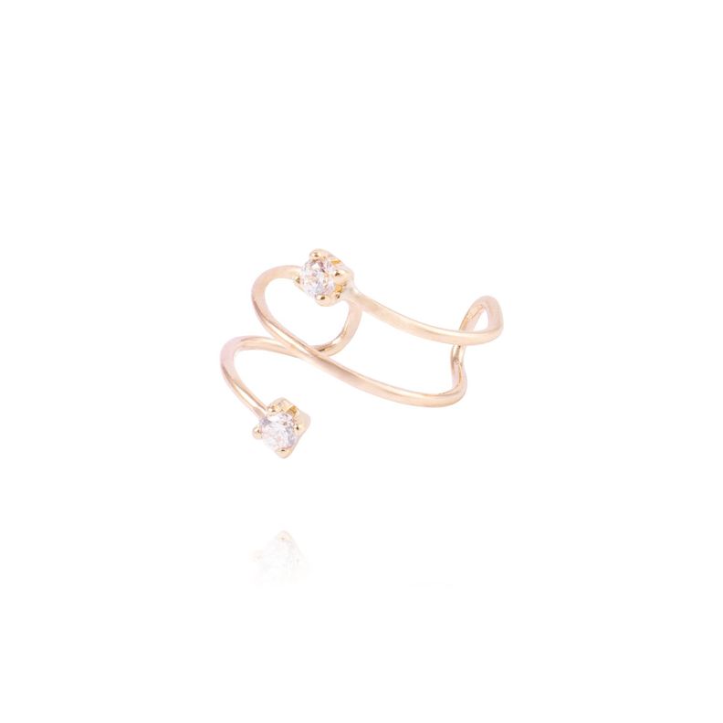 Piercing de Oro de 9kt Ear Cuff con circón-1