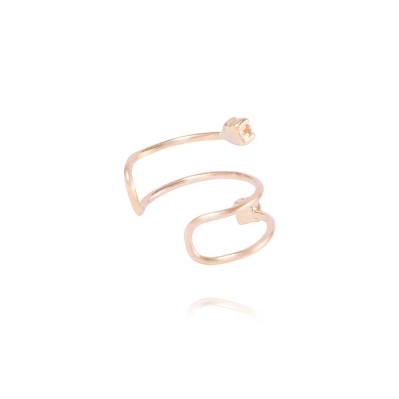 Piercing de Oro de 9kt Ear Cuff con circón-2