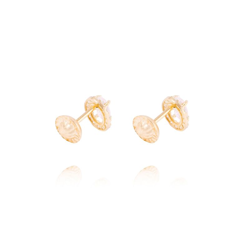 Aros de Oro de 18kt Circón grande-2