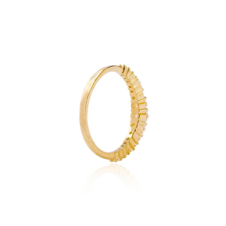 Anillo Compromiso de Oro 18Kt Media Corona Circonita-1