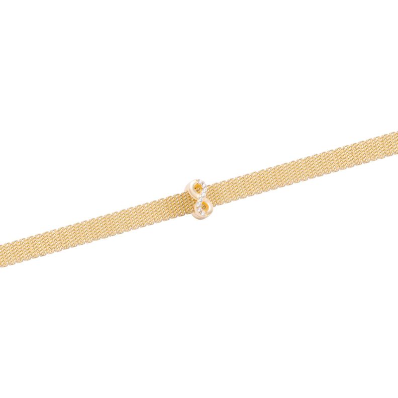 Dije de Plata broche Infinito con Circonita Revestido en Oro 18kt-2