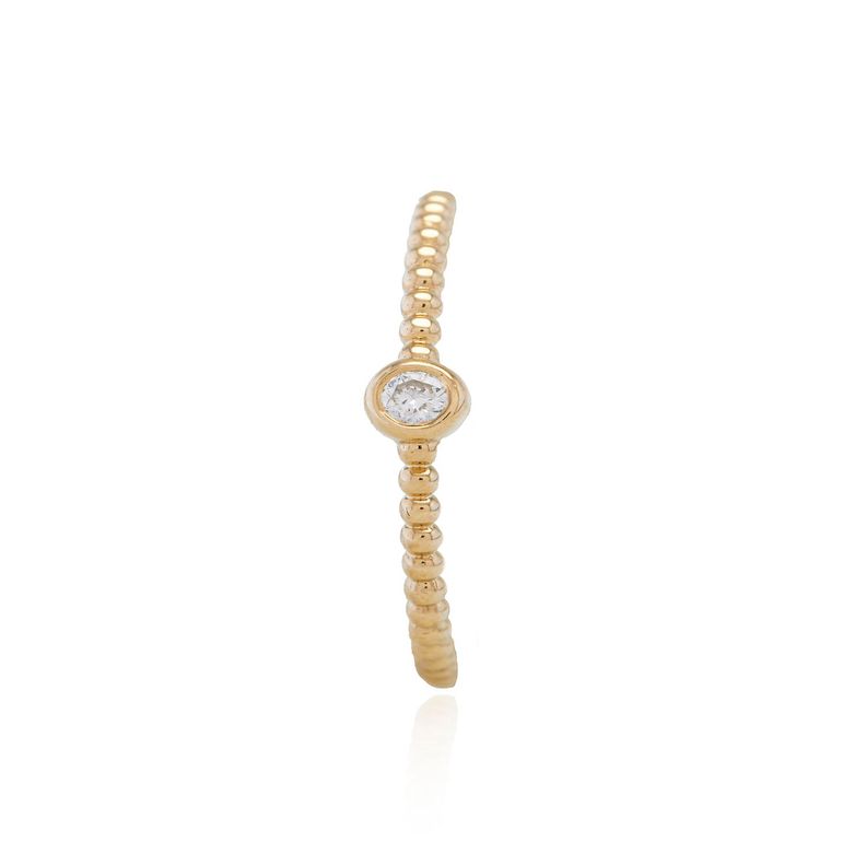 Anillo Oro Amarillo 18kt Diamantes de 3Pts-1
