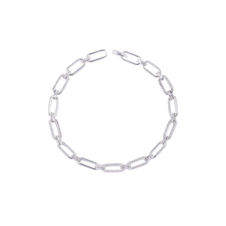 Pulsera de Oro 18kt Eslabones de brillantes-0