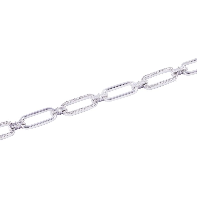 Pulsera de Oro 18kt Eslabones de brillantes-2