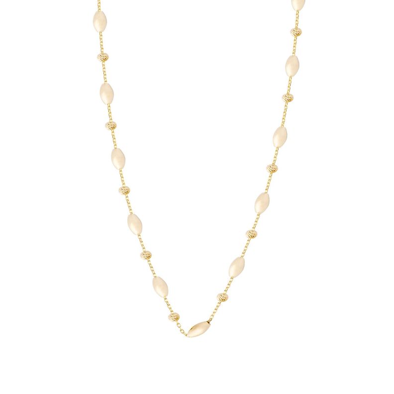 Collar de Plata Esterlina 925 Cuencas Revestido en Oro 18kt-0