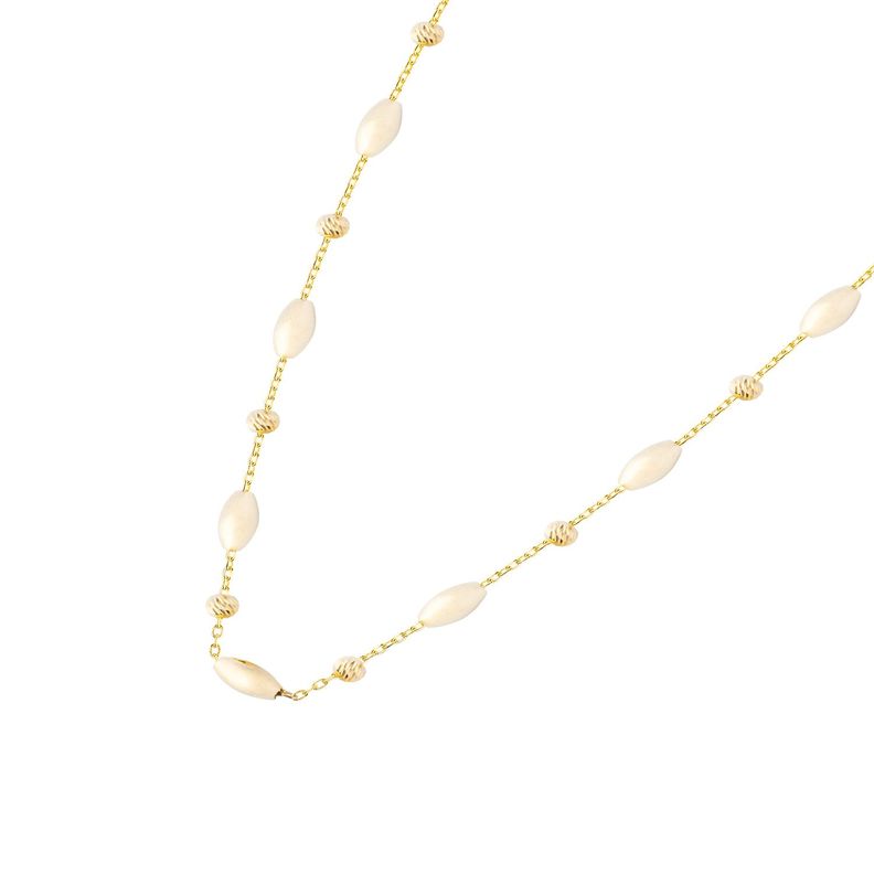 Collar de Plata Esterlina 925 Cuencas Revestido en Oro 18kt-1