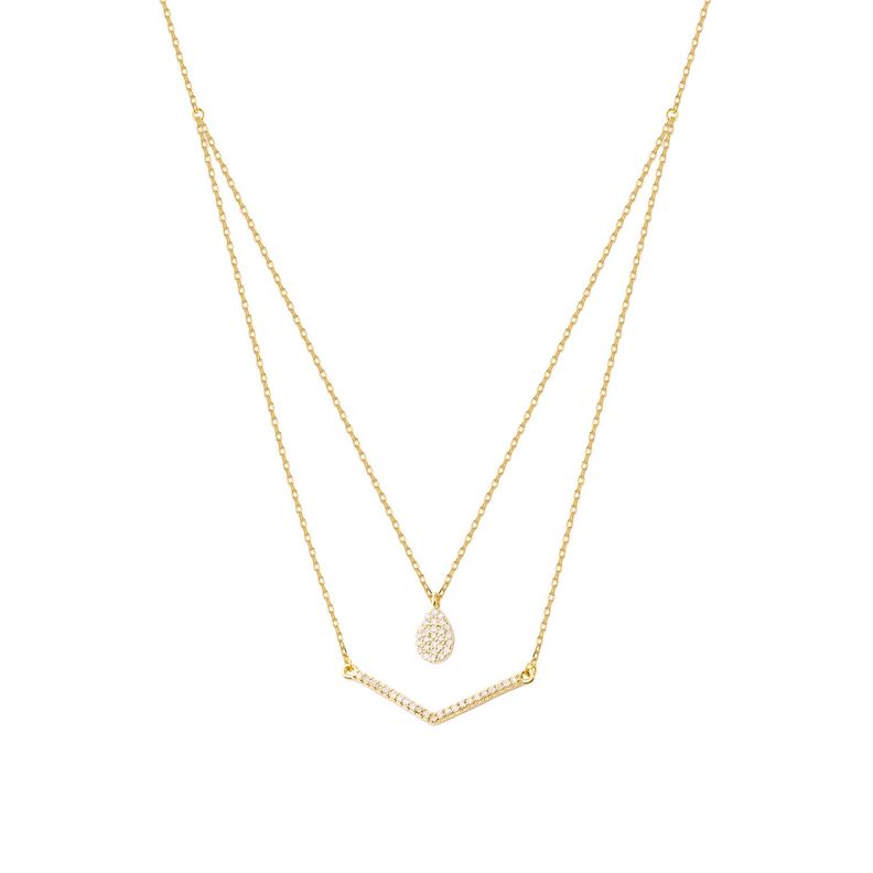 Collar de Oro Amarillo 18kt con Diamante 18puntos Corte Brillante SI/H-0