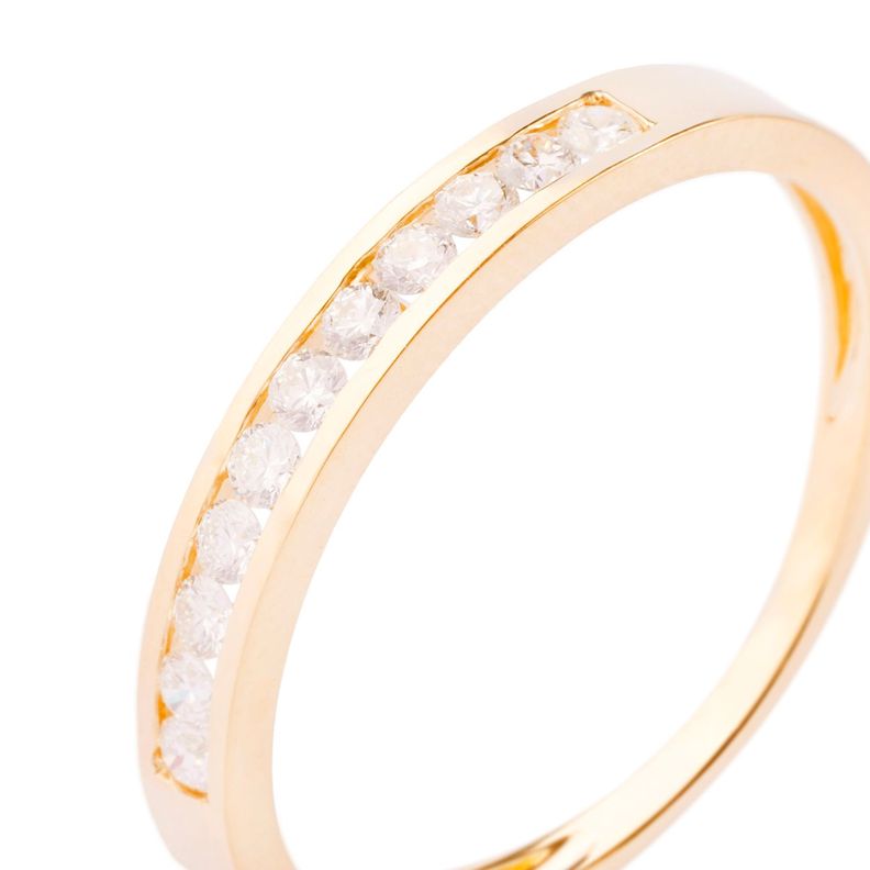 Anillo Compromiso de Oro de 18kt Medio cintillo interno-1