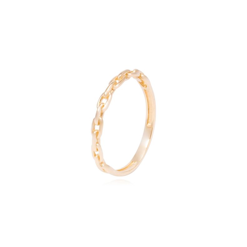 Anillo Oro Amarillo 18kt Eslabones Entrelazados-0