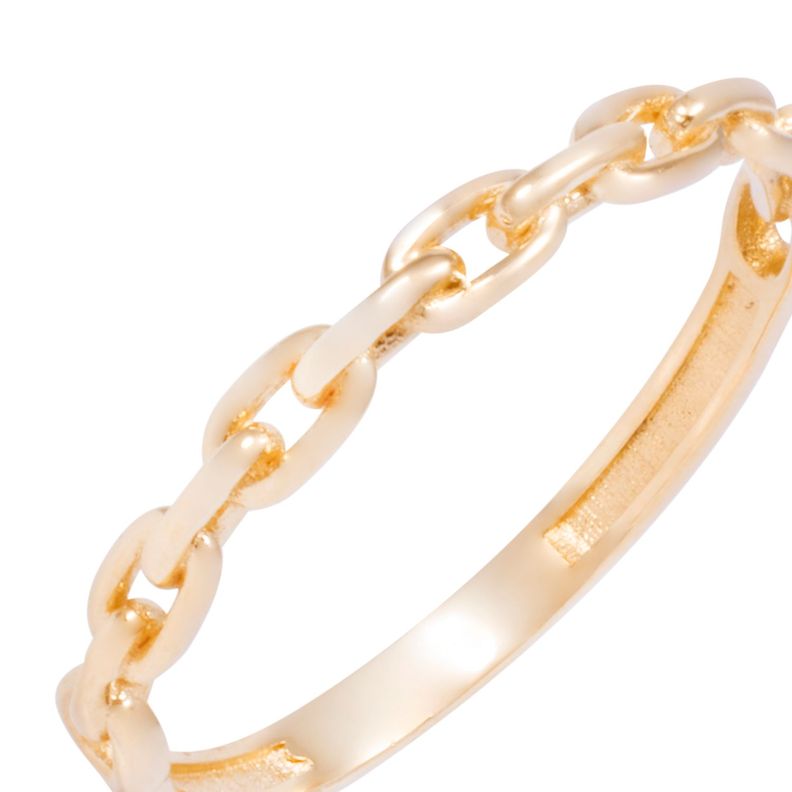 Anillo Oro Amarillo 18kt Eslabones Entrelazados-1