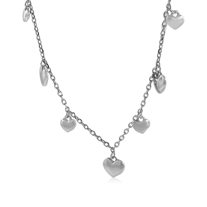 Collar de Plata Esterlina 925 Siete Corazones-1