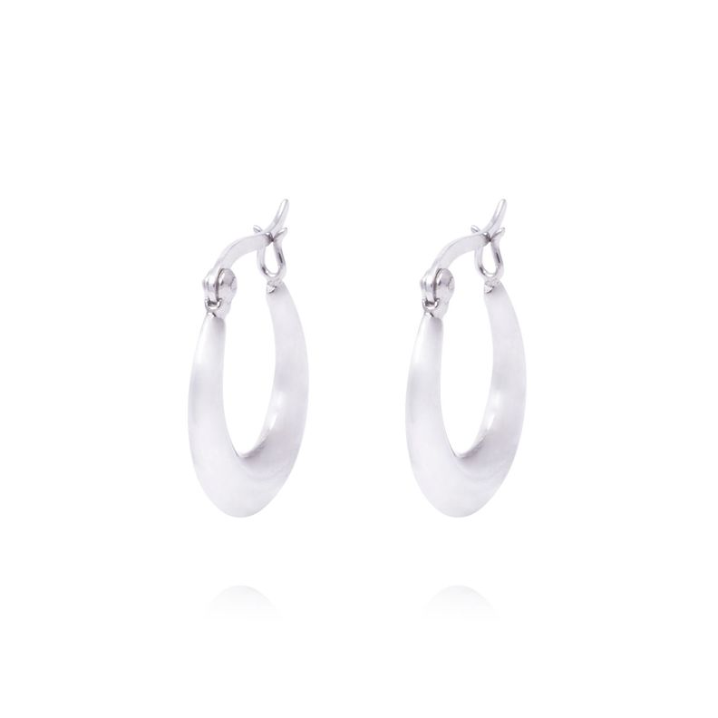 Aros Plata Esterlina 925 Argollas Diseño Liso-0