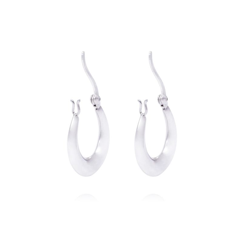Aros Plata Esterlina 925 Argollas Diseño Liso-2