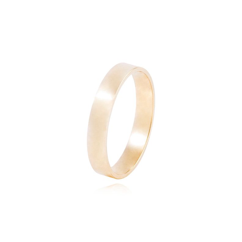 Argolla Matrimonio de Oro Amarillo 18kt Tubo Ferrada de 3,5mm-0