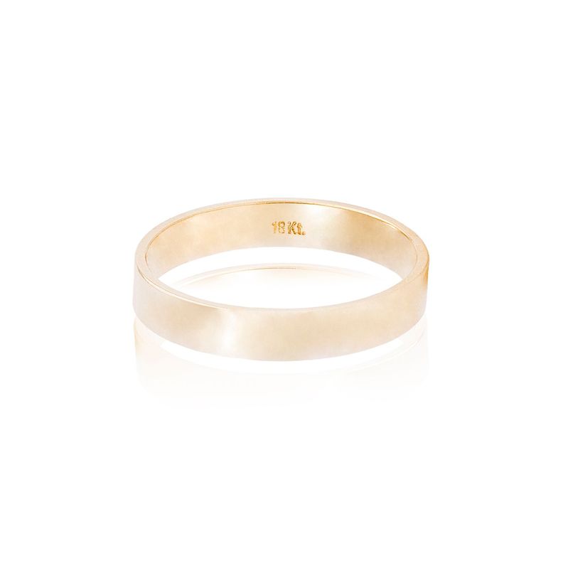 Argolla Matrimonio de Oro Amarillo 18kt Tubo Ferrada de 3,5mm-1