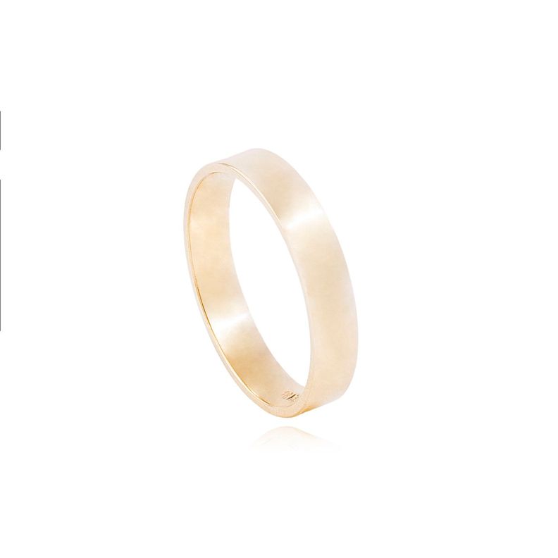 Argolla Matrimonio de Oro Amarillo 18kt Tubo Ferrada de 3,5mm-2