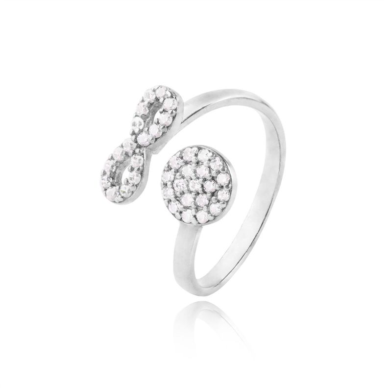 Anillo de Plata Esterlina 925 Circulo Infinito-0