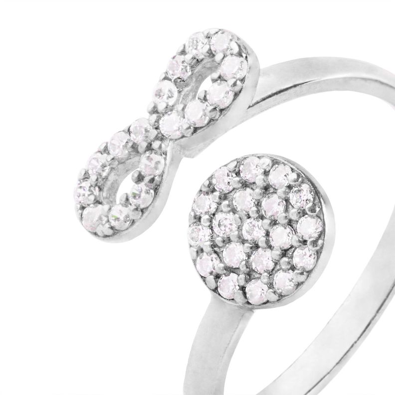 Anillo de Plata Esterlina 925 Circulo Infinito-1