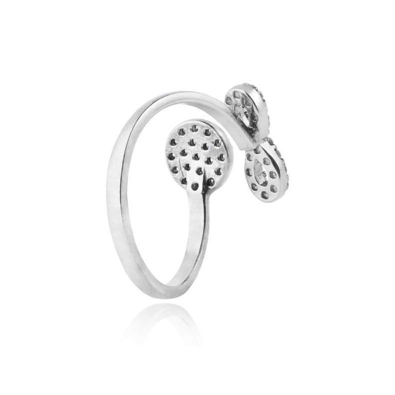 Anillo de Plata Esterlina 925 Circulo Infinito-2