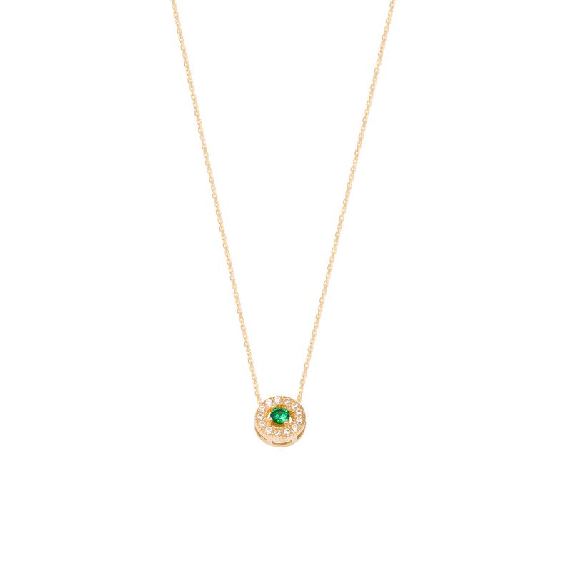 Collar de Oro de 18kt Circonita Esmeralda-2