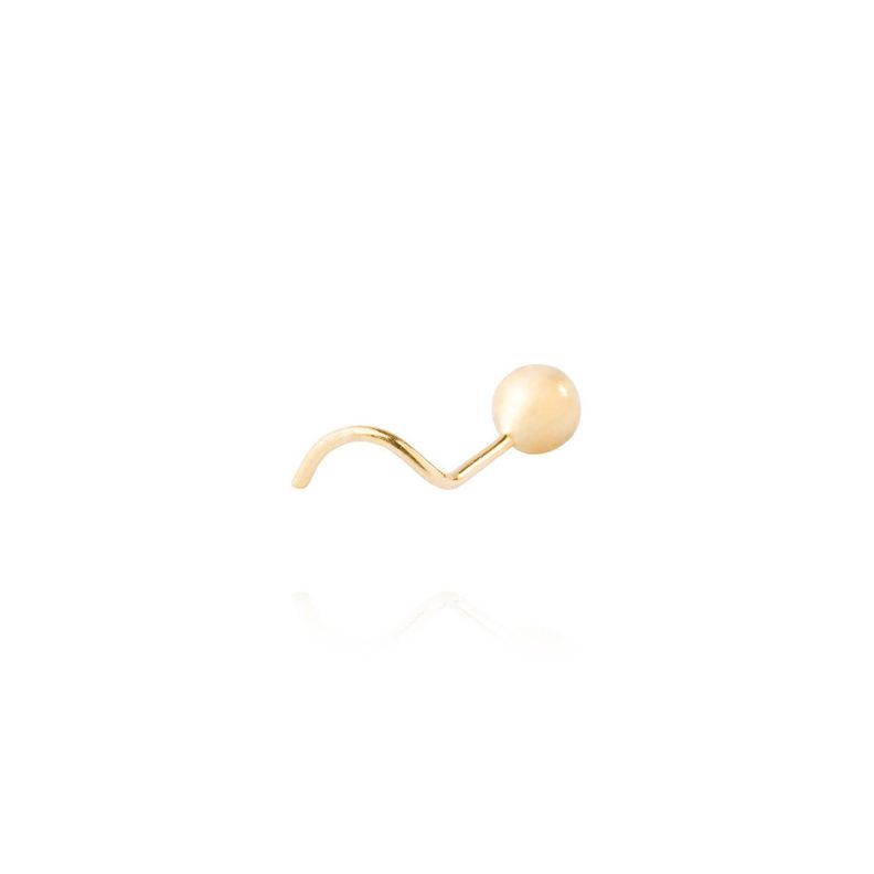 Aro de Oro 18kt Piercing Bolita-1