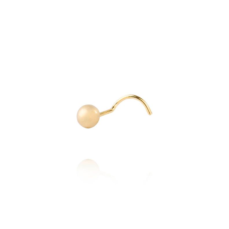 Aro de Oro 18kt Piercing Bolita-2