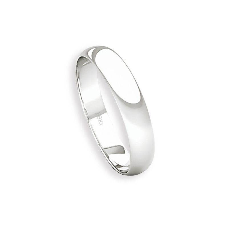 Argolla Matrimonio de Oro Blanco 18kt Inglés Rodas de 3,5mm-2