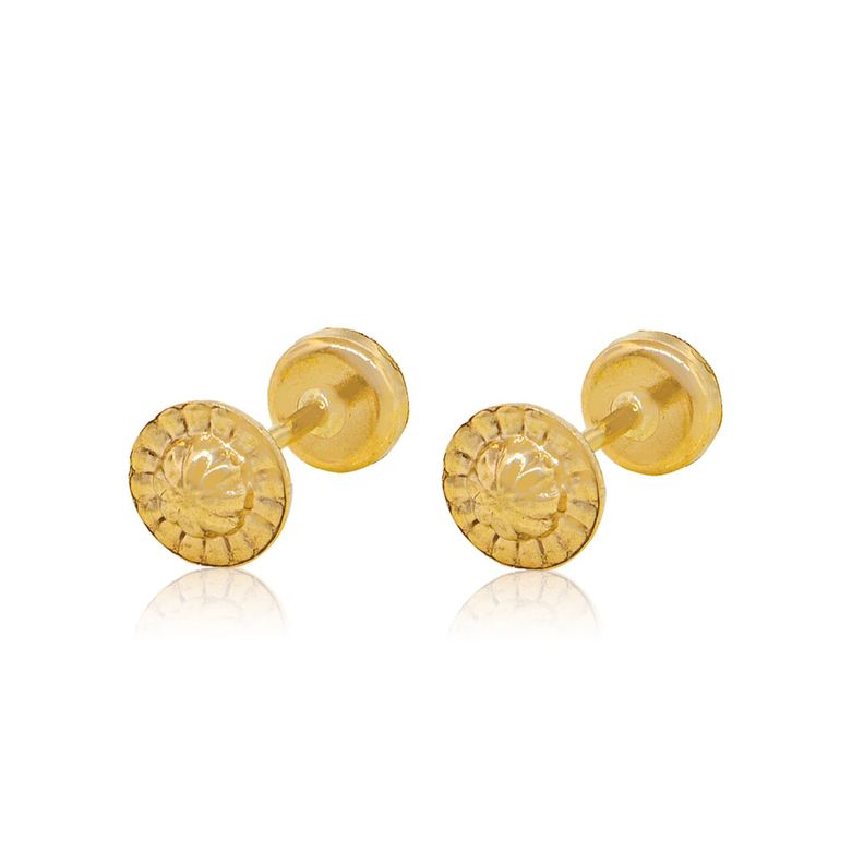 Aros de Oro 18kt Círculo de Amatista-2