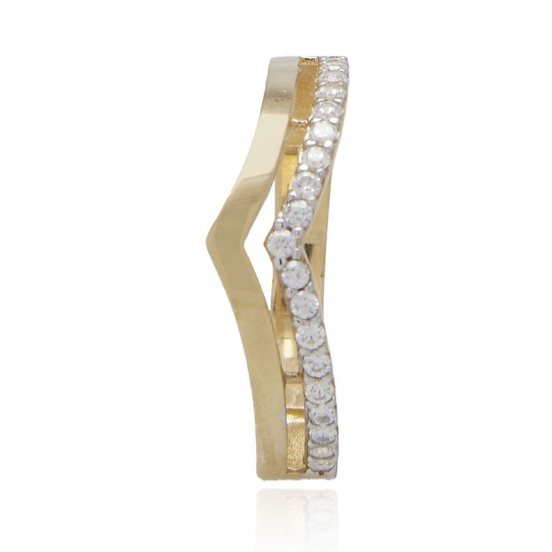 Anillo Compromiso de Oro 18Kt Corona Princess Circón-0