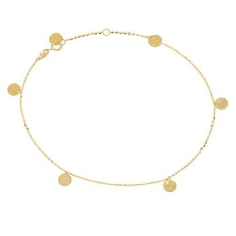 Pulsera de Oro 18kt Círculos Colgantes-0