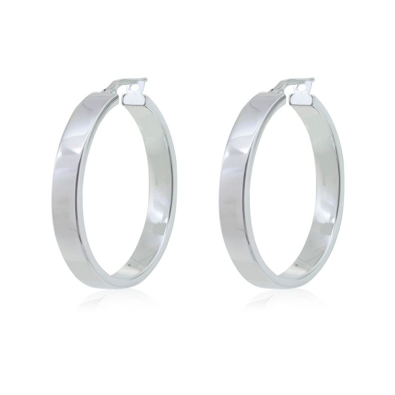 Aros de Plata Esterlina 925 Argollas Grandes-0