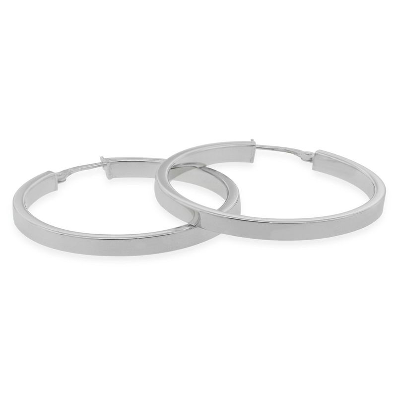 Aros de Plata Esterlina 925 Argollas Grandes-1