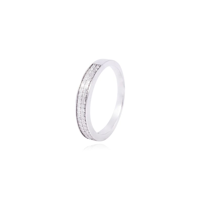 Anillo de Oro Blanco 18kt con Diamantes 19pts Riel-0