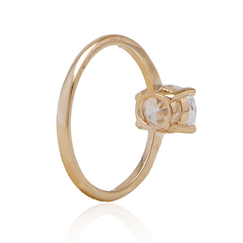 Anillo de oro 18kt Circón Ovalado-2