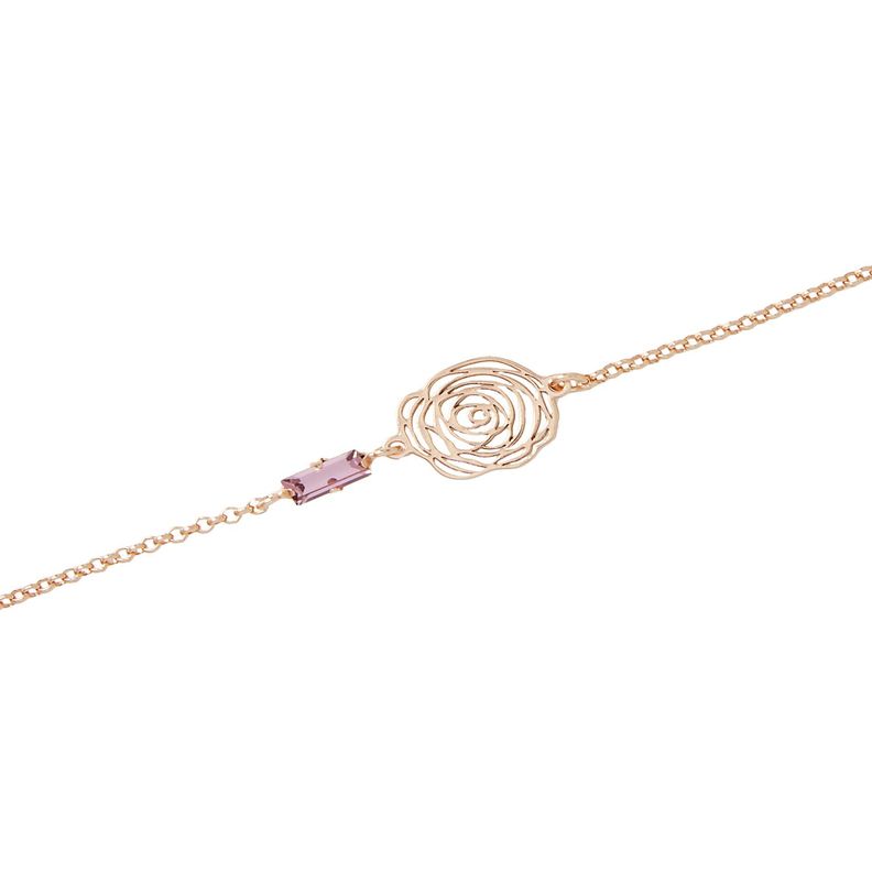 Pulsera de Plata Esterlina 925 Amatista Rose-1