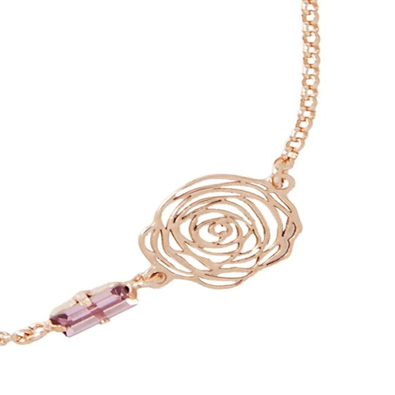 Pulsera de Plata Esterlina 925 Amatista Rose-2