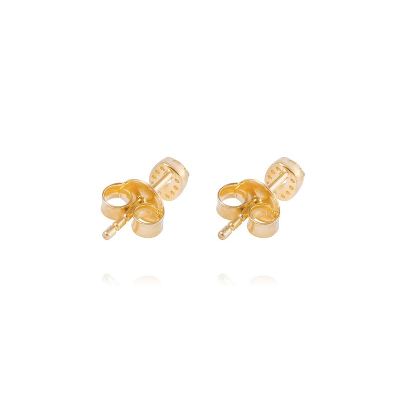 Aros de Plata Esterlina 925 Letra O Bañado en Oro 14kt-2