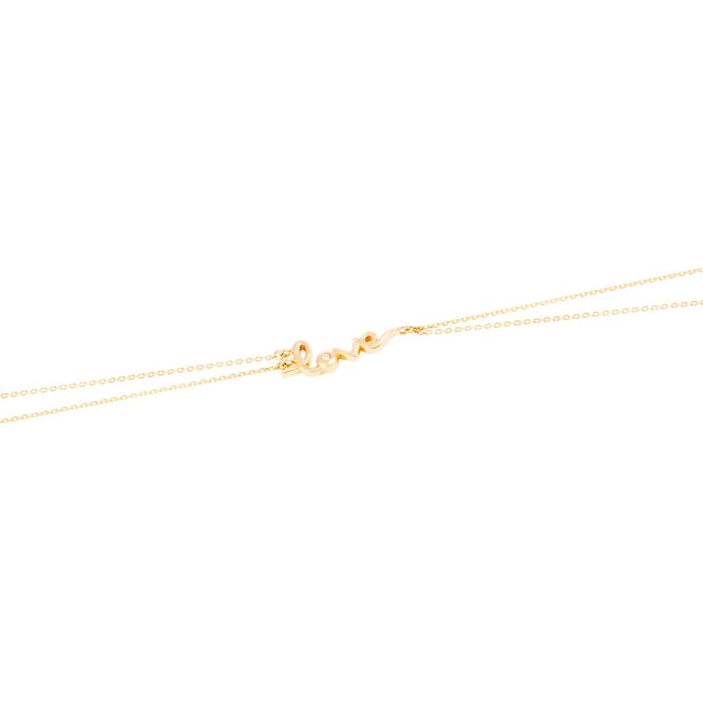 Pulsera Oro Amarillo 18kt Tipo Anillo Love Diamante 1 Pts-0