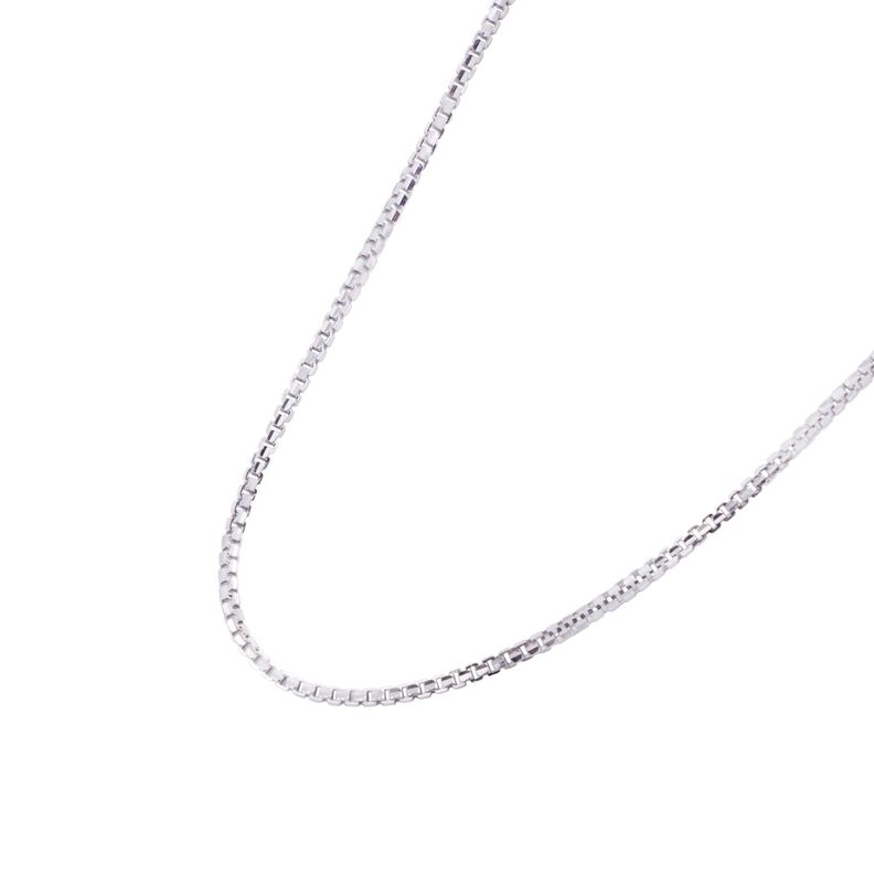 Cadena de Oro Blanco 18kt Eslabon Caja 50CM-2
